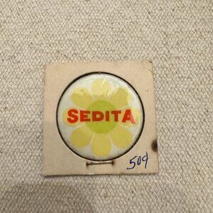 Vintage Sedita Flower Political Pin